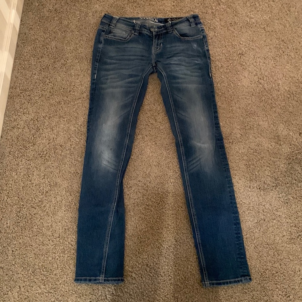 Rock and roll denim low rise skinny jeans size 26x34